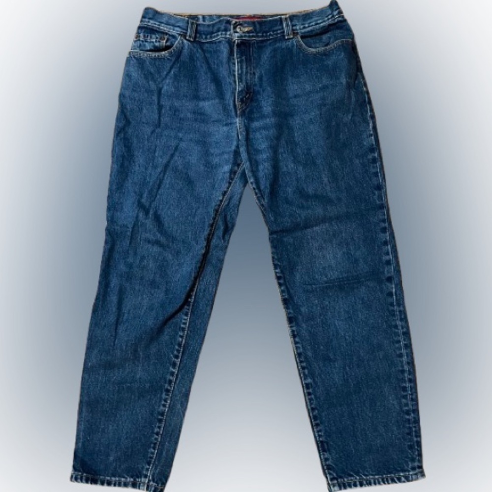 Levi's 550 Classic Relaxed Fit Tapered Leg Blue Denim Jeans Size 14P